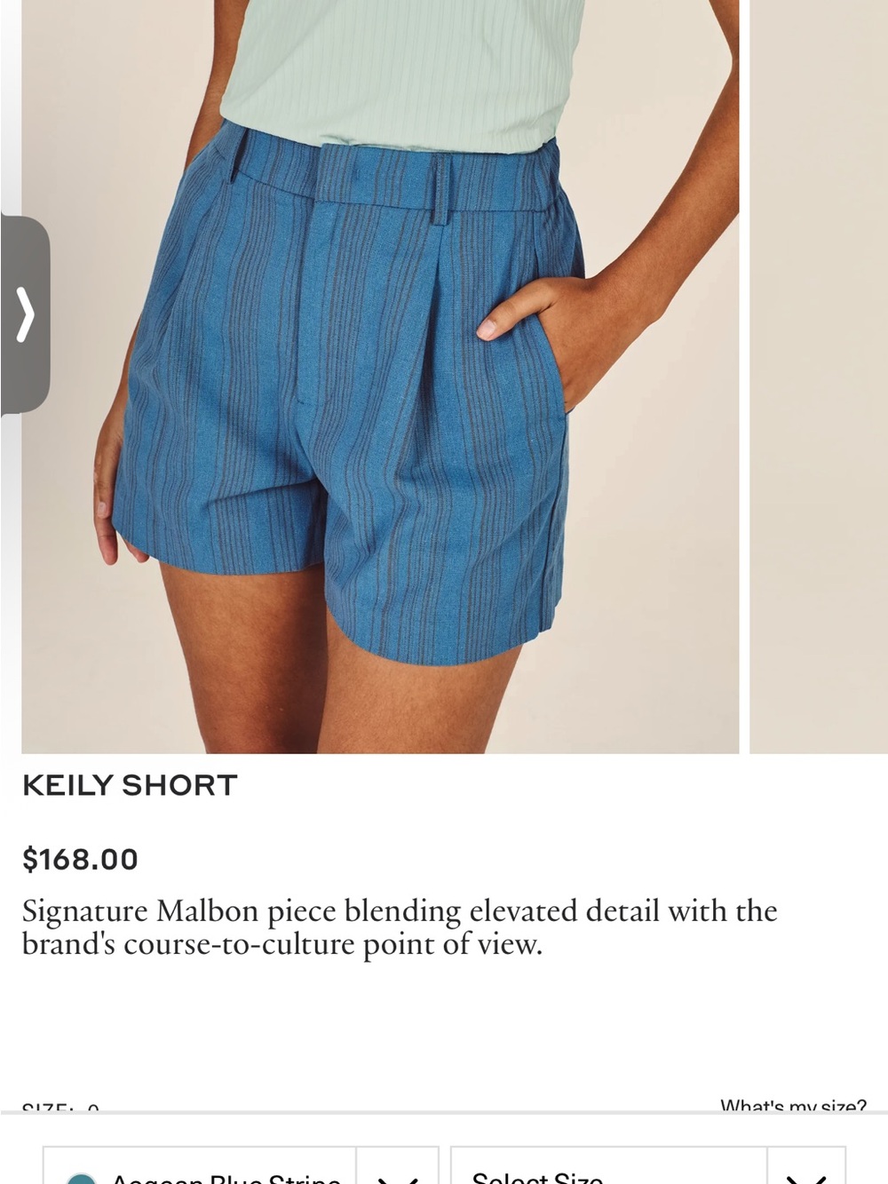 Keily Short - Blue Stripe Women's Tailored Shorts
